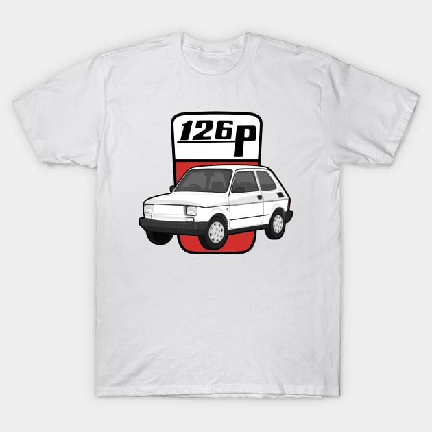 126P Car maluch 126 white T-Shirt by creative.z